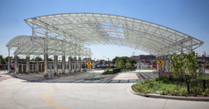 Transit terminal with architectural arch design